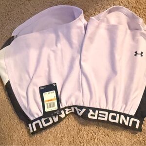 Under Armour Women's Athletic Shorts - Light Purple and Black